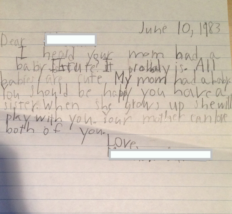 Illustration for article titled "I'm Writing Because You Don't Like Your Baby Sister…"